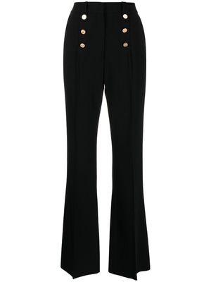 Ports 1961 decorative-button high-waisted trousers - Black