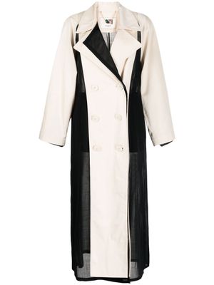 Ports 1961 double-breasted panelled trench coat - Neutrals