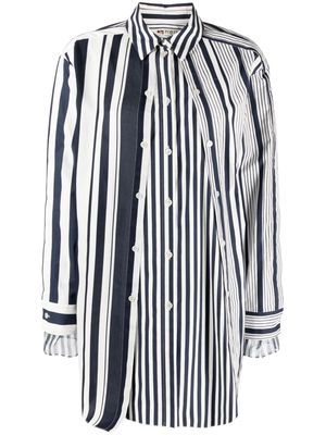 Ports 1961 double-layer stripe-pattern shirt - Blue