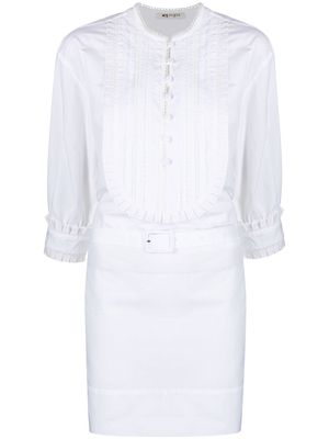 Ports 1961 embroidered cotton short dress - White