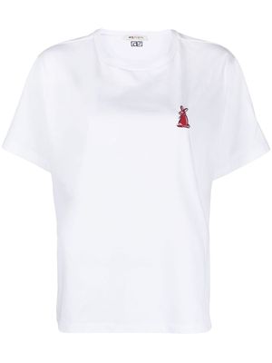 Ports 1961 embroidered short-sleeved T-shirt - White