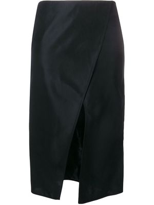 Ports 1961 front-slit midi skirt - Black