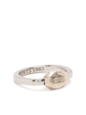 Ports 1961 geometric signet ring - Silver