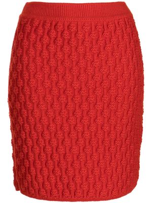 Ports 1961 high-waist 3D-knit miniskirt - Red