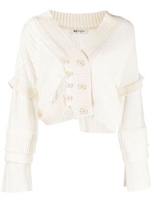 Ports 1961 layered double-button cardigan - White