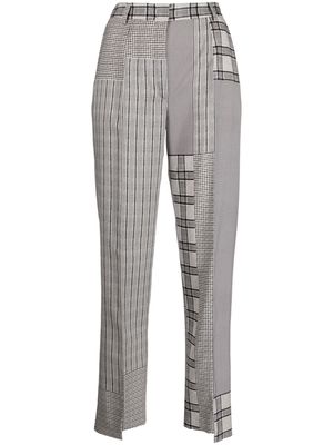 Ports 1961 mix-print tailored wool trousers - Grey