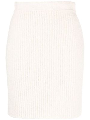 Ports 1961 ribbed-knit wool blend skirt - Neutrals