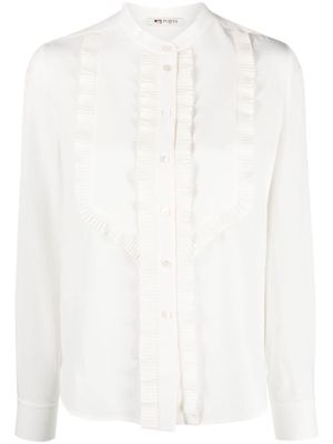 Ports 1961 ruffle-detail silk shirt - White