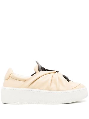 Ports 1961 two-tone knot-detail loafers - Neutrals