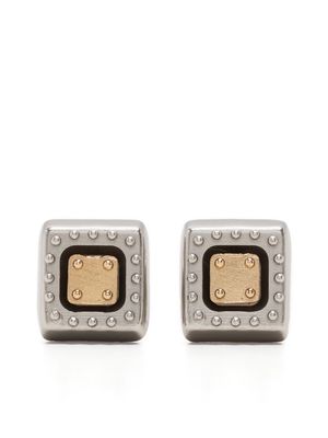 Ports 1961 two-tone square earrings - Silver