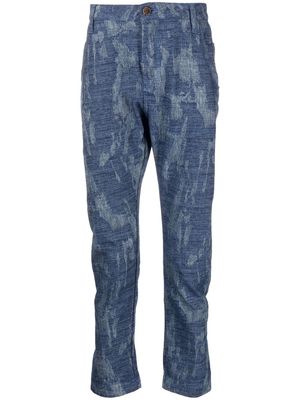 Ports V distressed-effect tapered-leg trousers - Blue