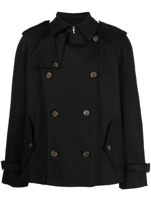 Ports V double-breasted button jacket - Black