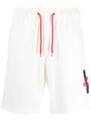 Ports V logo-patch jersey track shorts - White