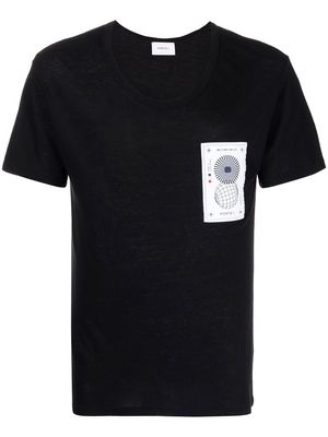 Ports V logo-patch short-sleeve T-shirt - Black