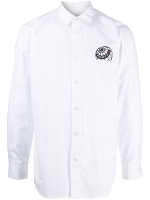 Ports V logo-print cotton shirt - White