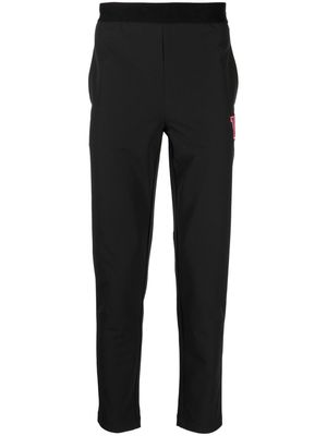 Ports V logo-waistband straight-leg trousers - Black