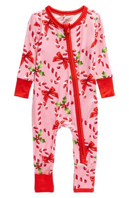 Posh Peanut Kids' Helen Fitted Convertible Footie Pajamas in Light/Pastel Pink