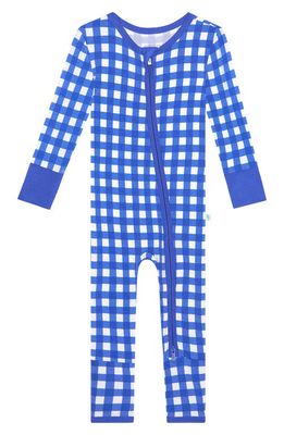 Posh Peanut Kids' Joshua Fitted Footie Pajamas in Dark Blue