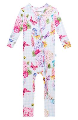 Posh Peanut Nicolette Fitted Convertible Footie Pajamas in Light/Pastel Blue