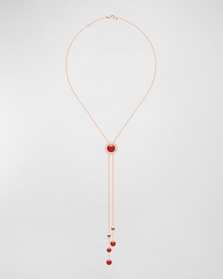 Possesion 18k Rose Gold Carnelian Pendant Necklace