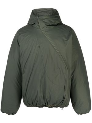 Post Archive Faction 5.1 asymmetric zip down jacket - Green