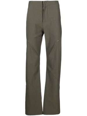 Post Archive Faction 5.1 diagonal pockets straight-leg trousers - Green