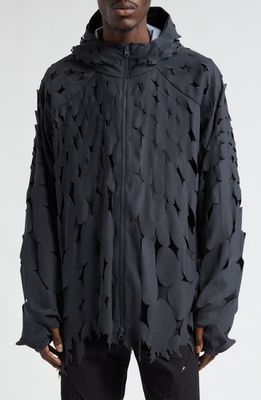 POST ARCHIVE FACTION 5.1 Water Resistant Technical Left Jacket in Black