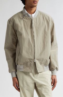 POST ARCHIVE FACTION 6.0 Nylon Bomber Jacket Right in Warm Grey 