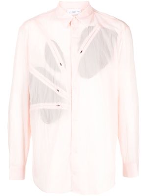 Post Archive Faction decorative-zip detailing shirt - Pink