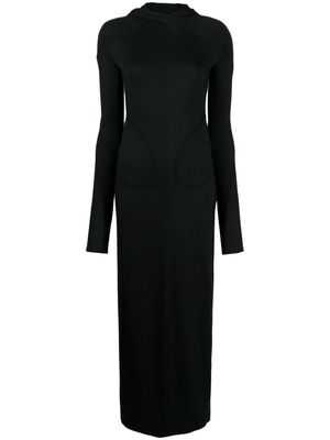 Post Archive Faction hooded maxi dress - Black