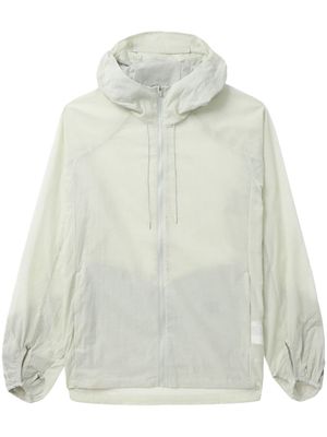 Post Archive Faction lightweight zip-up hooded jacket - Grey