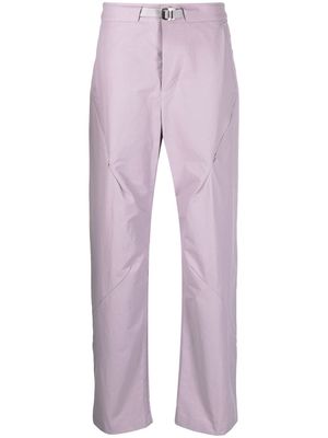 Post Archive Faction mid-rise straight-leg trousers - Purple