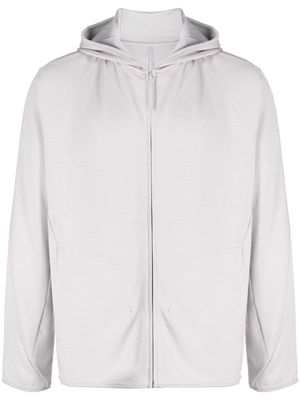 Post Archive Faction raglan-sleeves zip-up hoodie - Grey