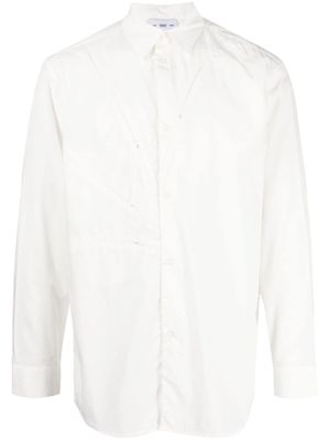 Post Archive Faction zip-detail long-sleeve shirt - White