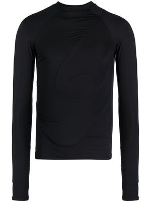 Post Archive Faction zip-detail long-sleeve T-shirt - Black