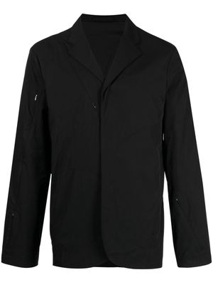 Post Archive Faction zip-detail notched-collar shirt jacket - Black