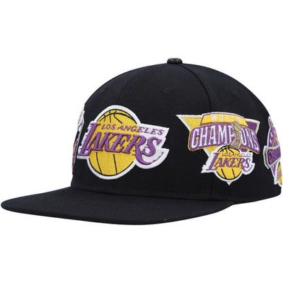 Post Men's Black Los Angeles Lakers Championship Capsule Snapback Hat