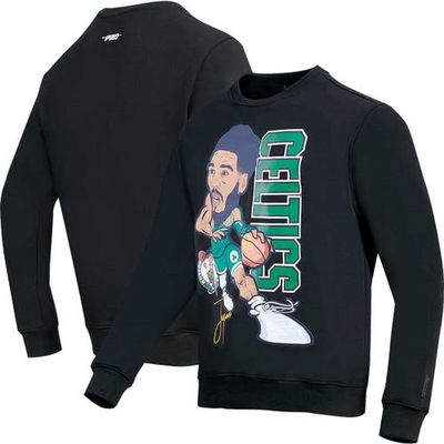 Post Men's Jayson Tatum Black Boston Celtics Avatar Pullover Sweatshirt