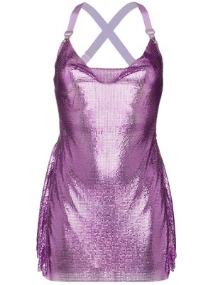 POSTER GIRL chainmail-effect minidress - Purple