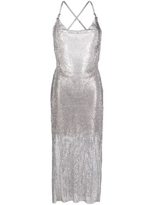 POSTER GIRL Naomi crystal-embellished midi dress - Silver