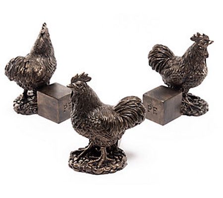 Potty Feet Antiqued Buff Orpington Chicken S/3 Planter Feet