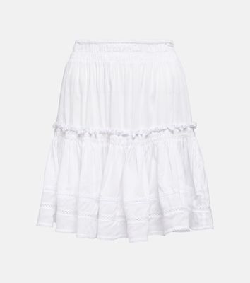 Poupette St Barth Anais embroidered miniskirt