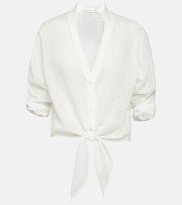 Poupette St Barth Azia satin shirt