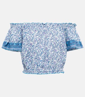 Poupette St Barth Camilla floral off-shoulder top