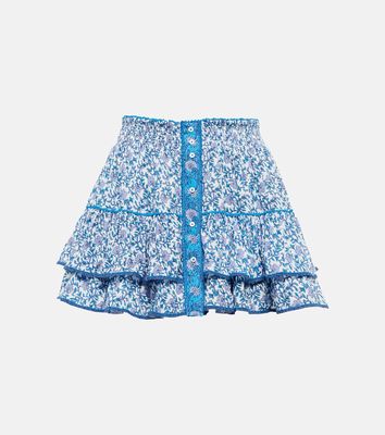 Poupette St Barth Floral high-rise miniskirt