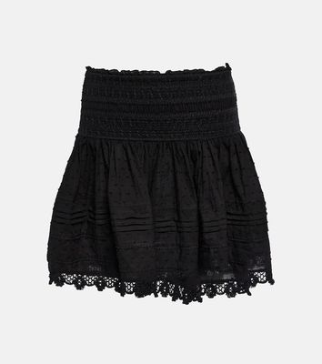 Poupette St Barth Galicia embroidered cotton miniskirt