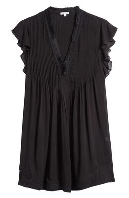 Poupette St Barth Sasha Cover-Up Minidress in Black