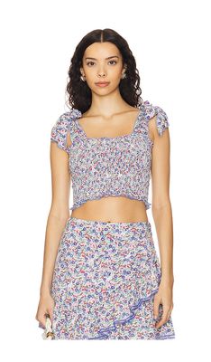 Poupette St Barth Triny Top in Blue