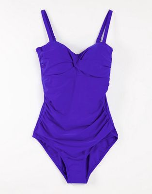 Pour Moi Fuller Bust Santa Monica swimsuit in blue-Blues