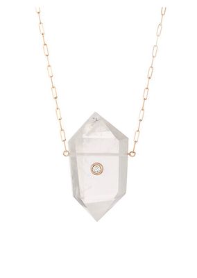Power Crystals 14K Rose Gold, Diamond & Crystal Necklace